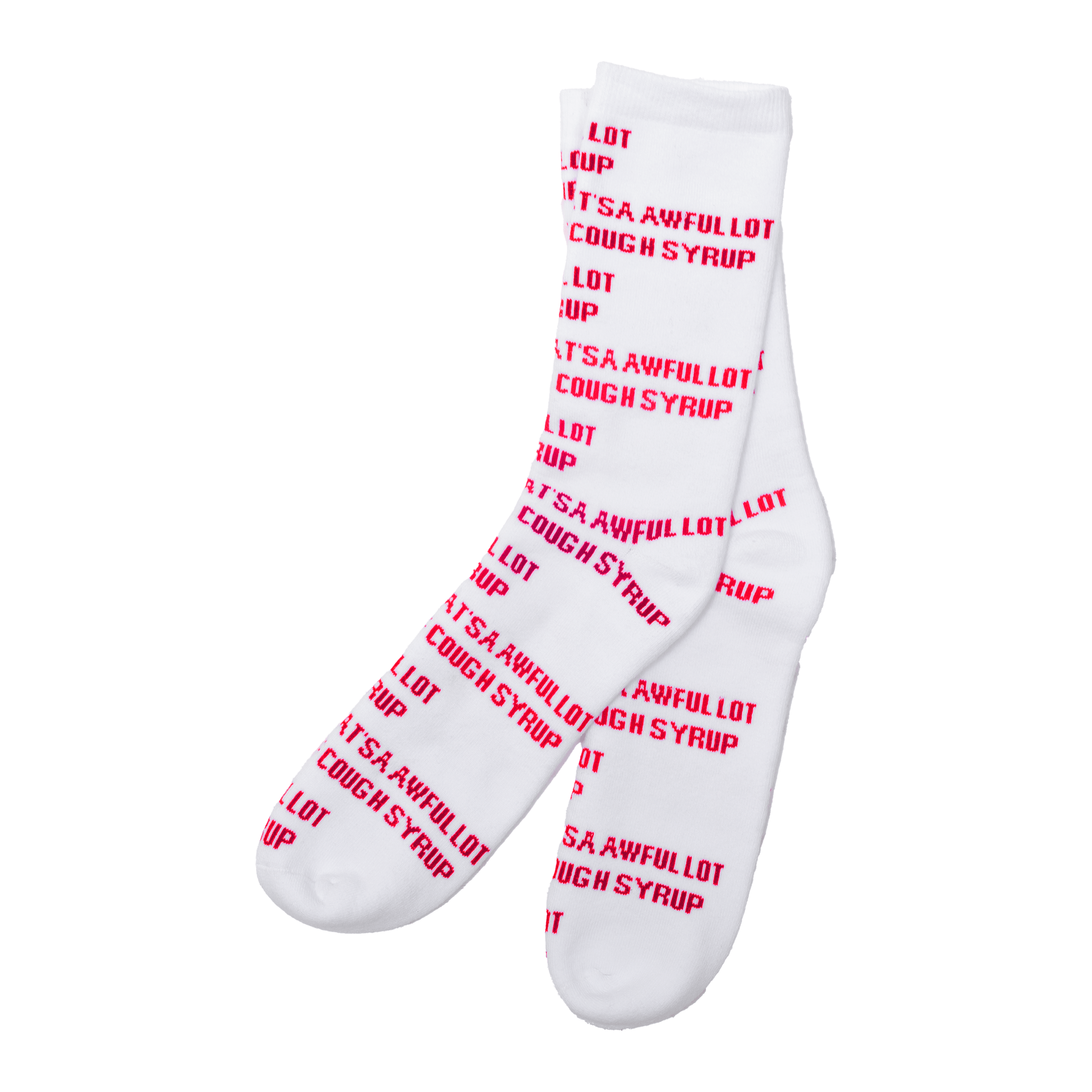 Cough Syrup Socks- Red – THATS A AWFUL LOT OF LLC