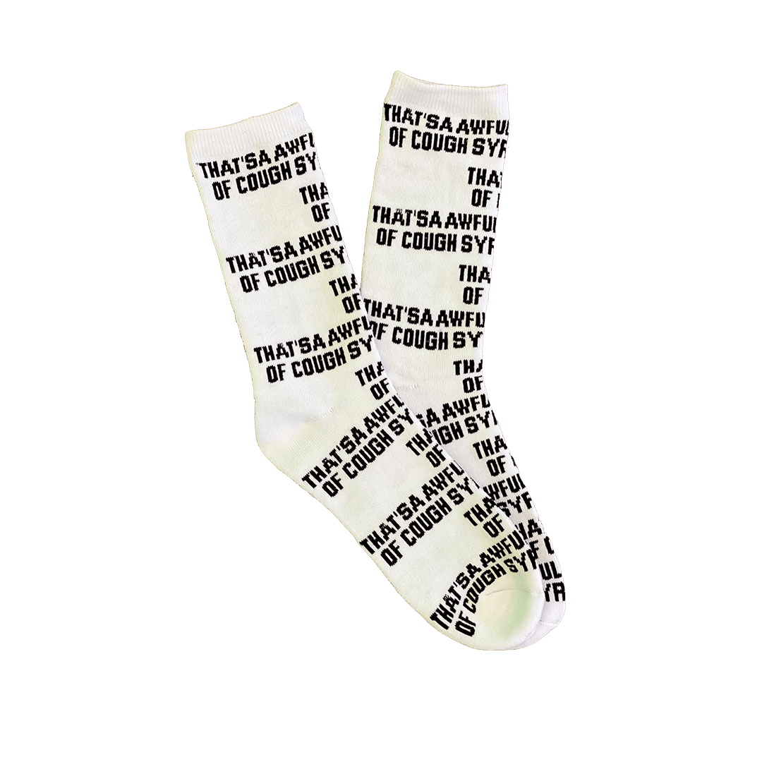 Cough Syrup Socks - White – THATS A AWFUL LOT OF LLC