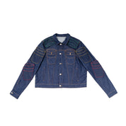 all over double cup denim jacket By Desto Dubb