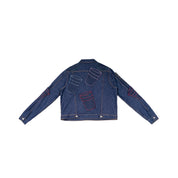all over double cup denim jacket By Desto Dubb