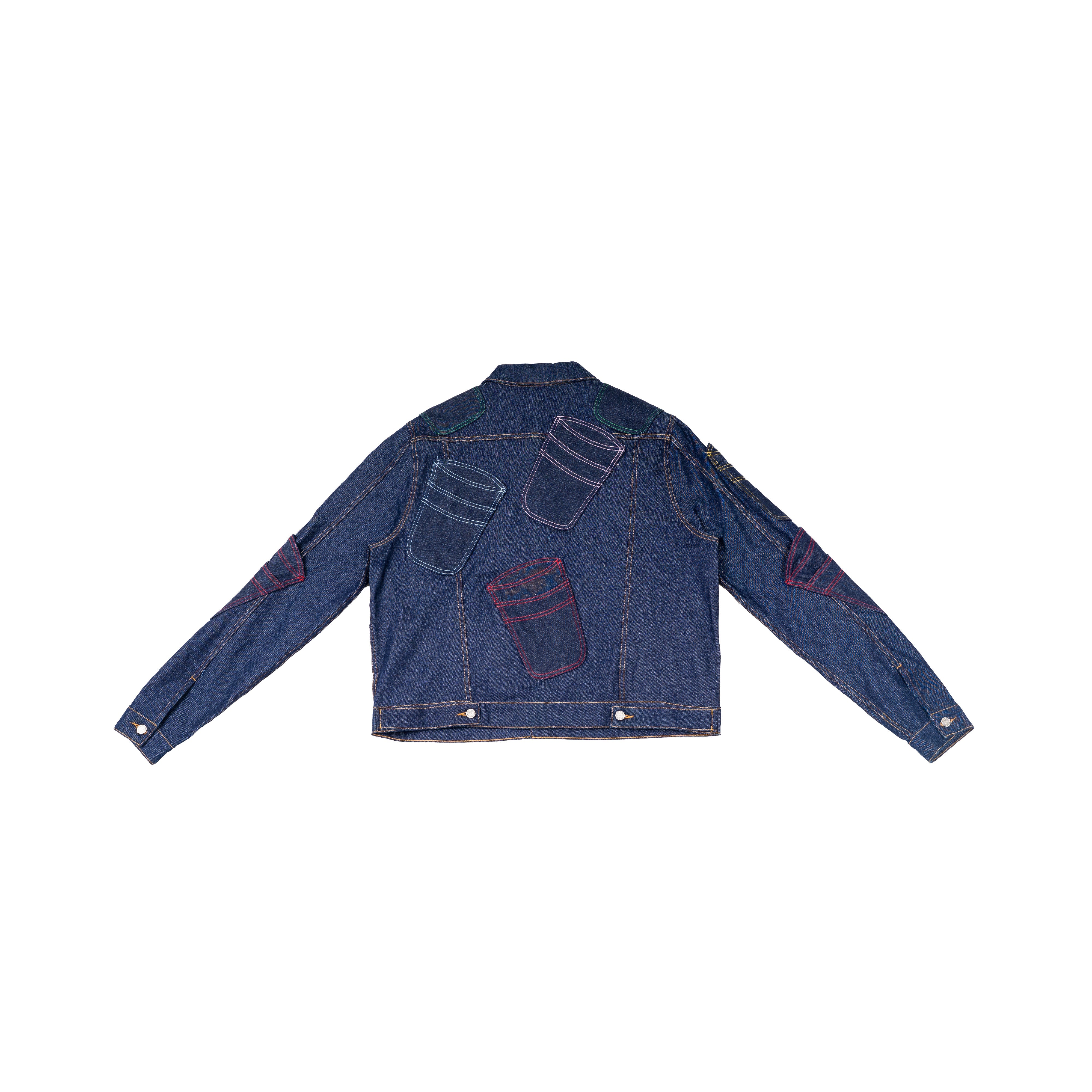 all over double cup denim jacket By Desto Dubb