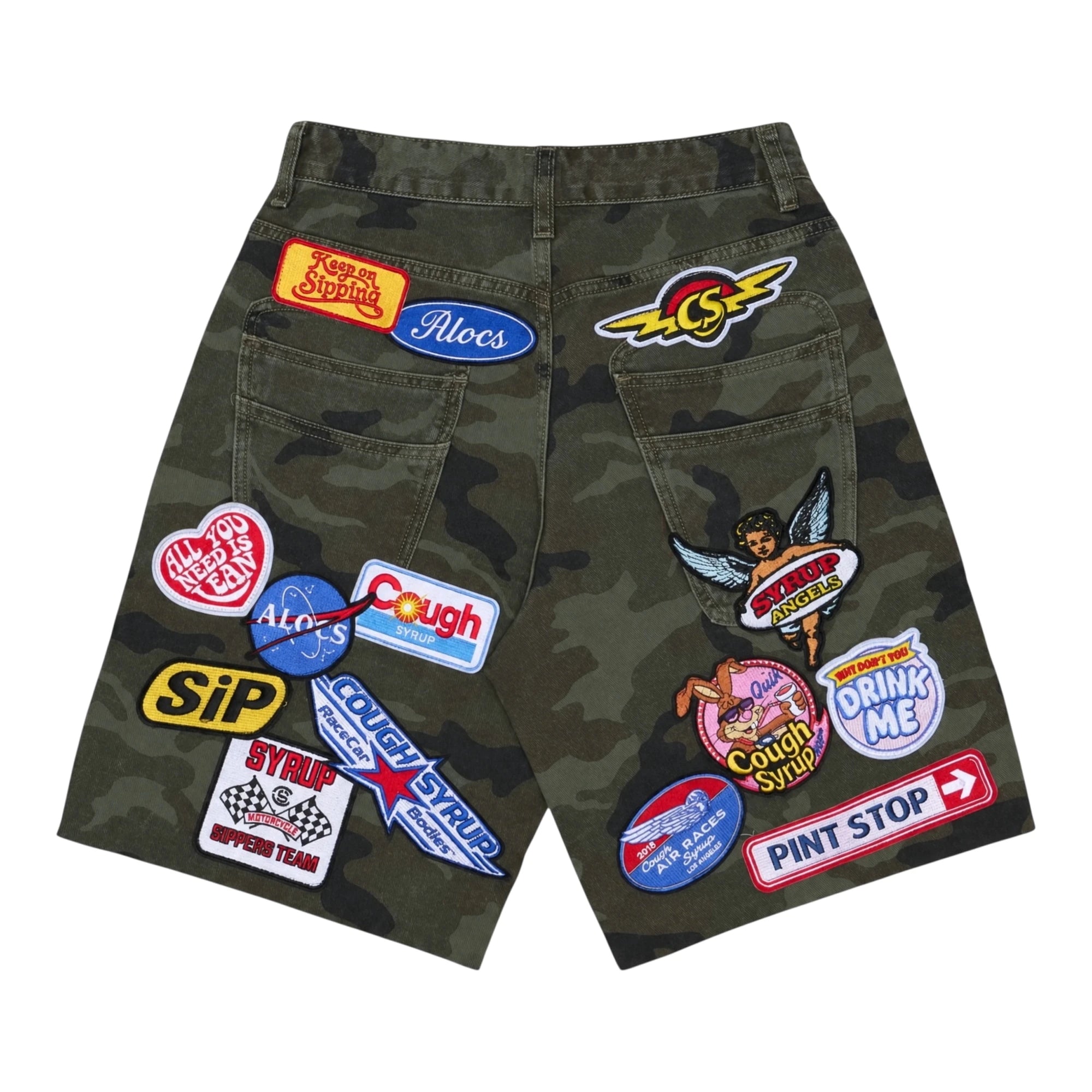 ALOCS Patch Shorts - Camo — back