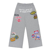 ALOCS Patch Sweatpants - Grey — front