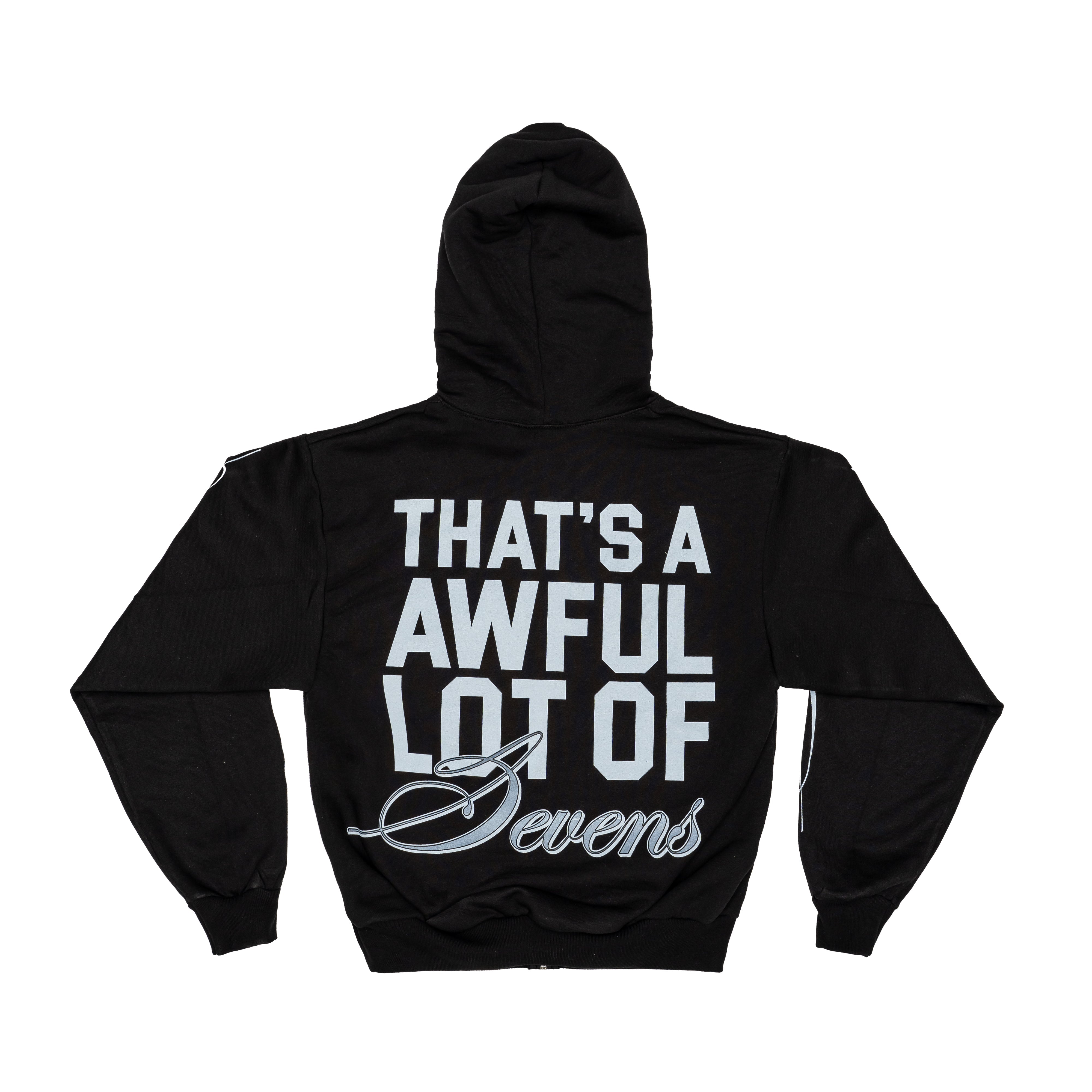 Awful Lot Of Sevens Zip - Up Hoodie By Desto Dubb