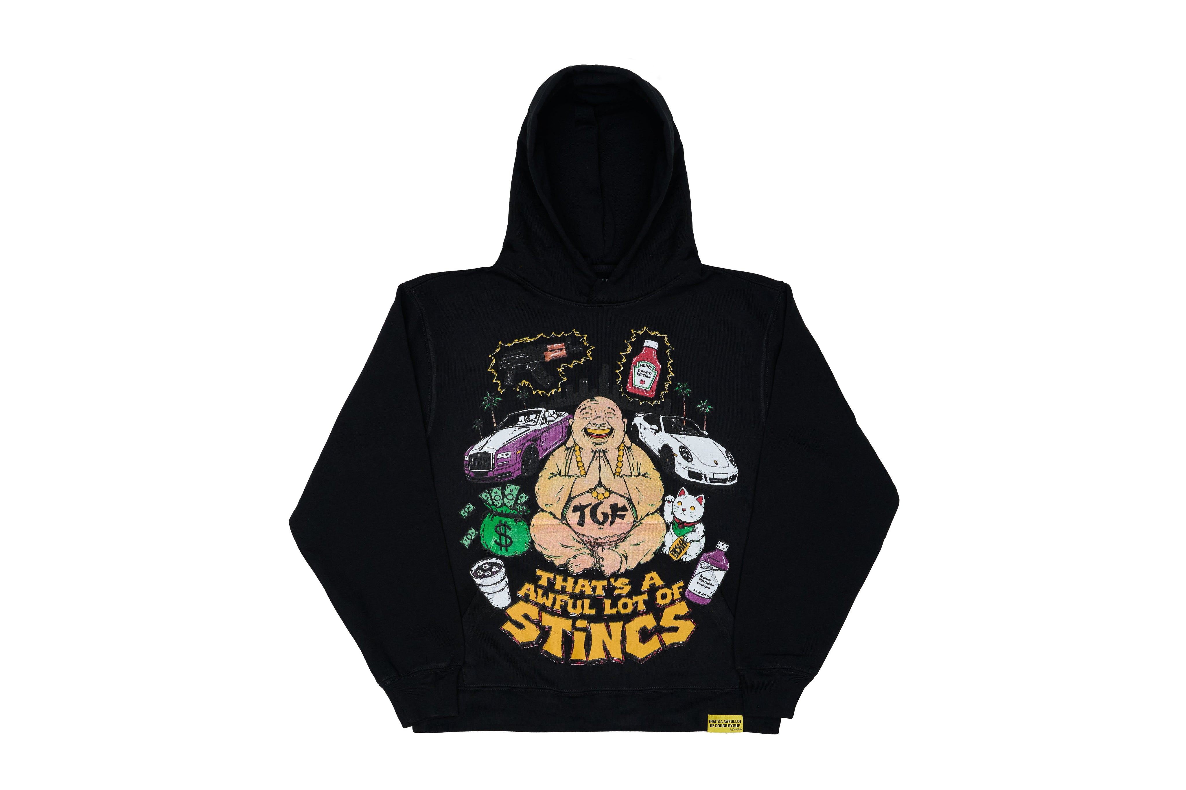 Awful Lot Of Stincs Buddha Hoodie By Desto Dubb