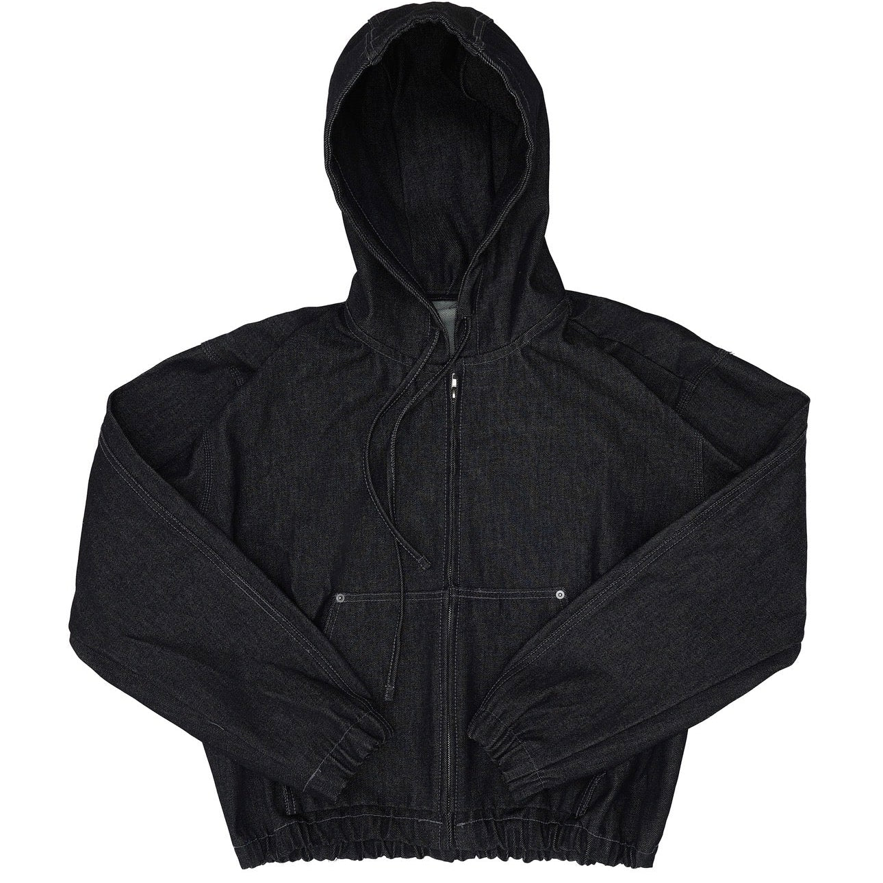 Black ALOCS Denim Jacket By Desto Dubb