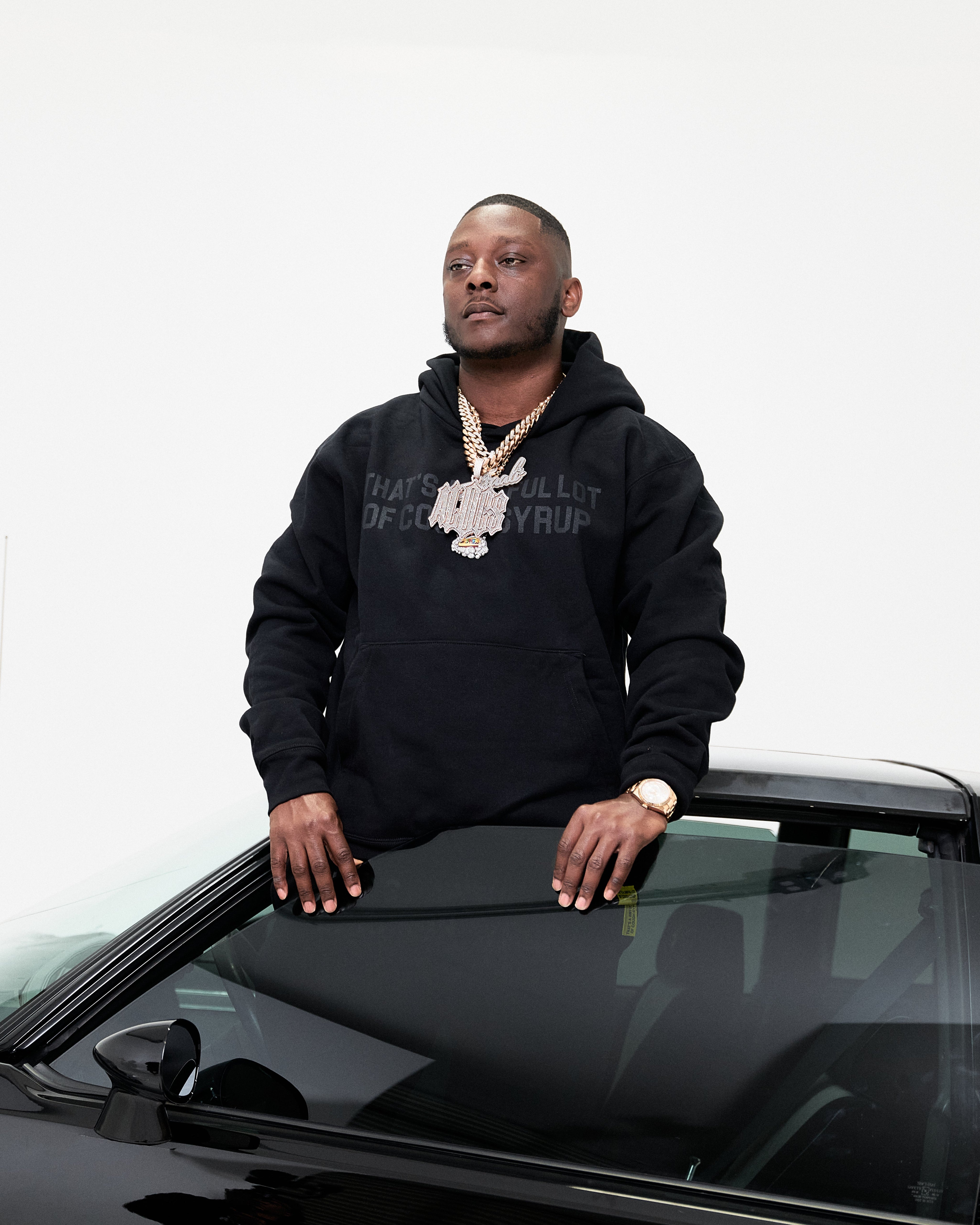 Black Tonal Classic Hoodie By Desto Dubb