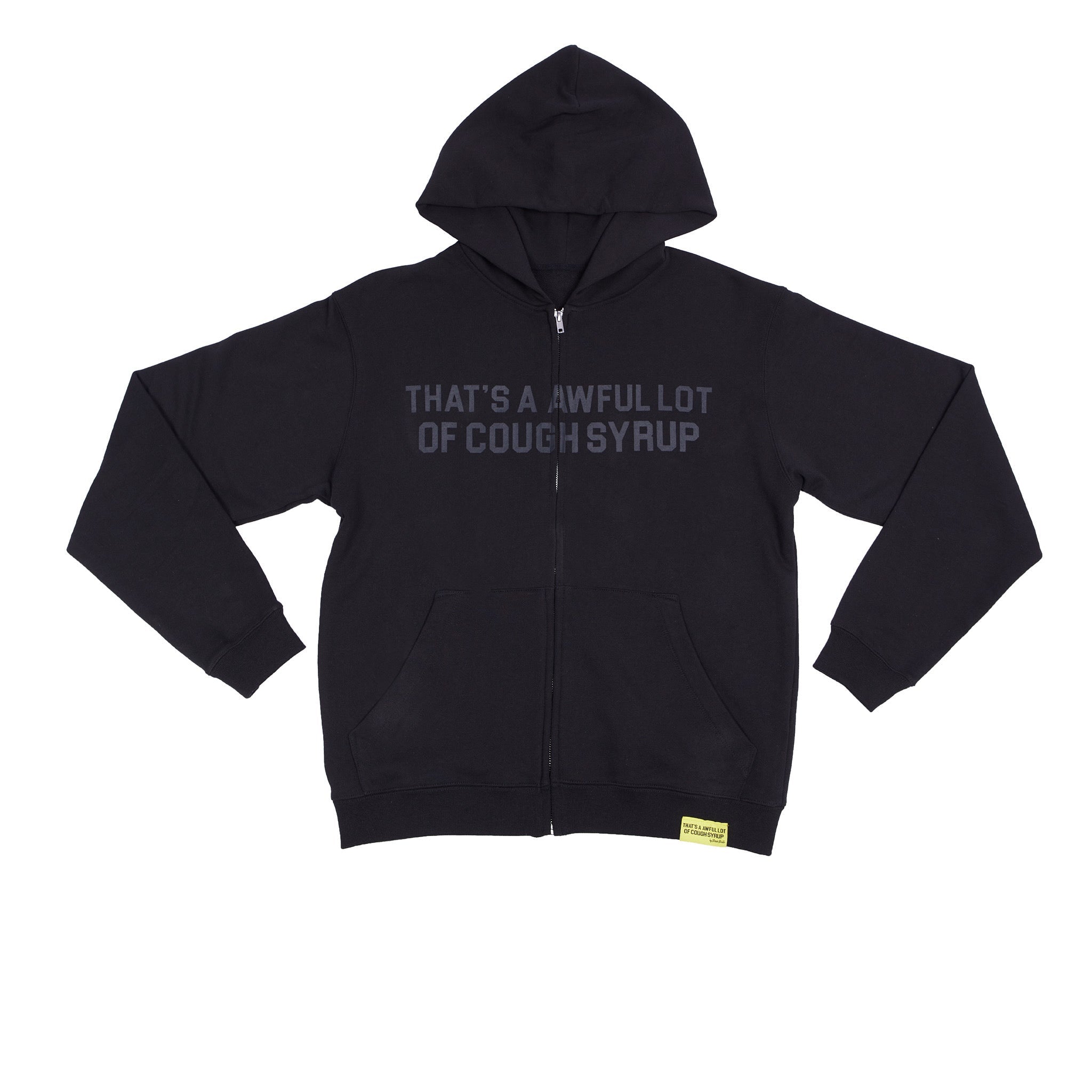 Black Tonal Classic Zip Hoodie By Desto Dubb