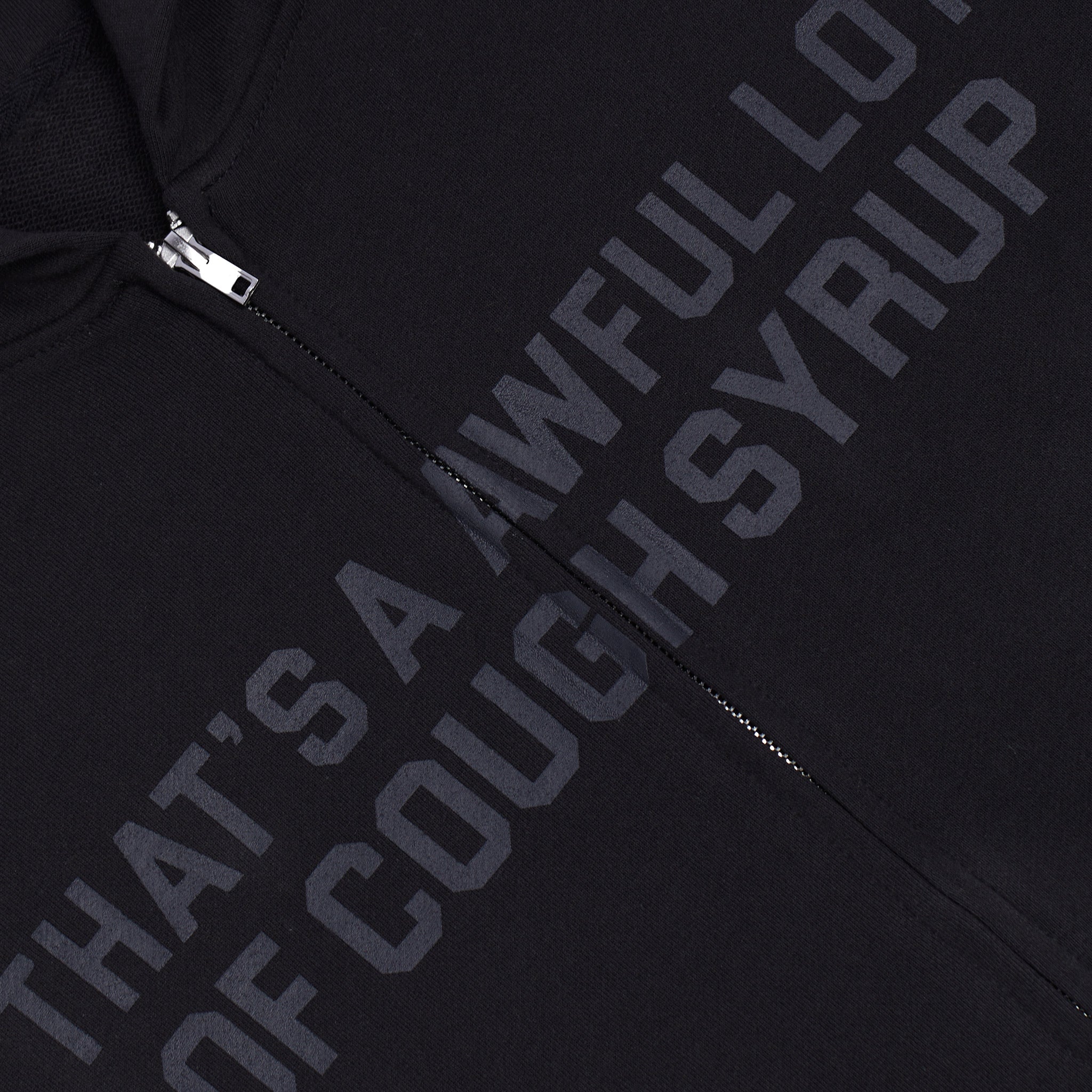 Black Tonal Classic Zip Hoodie By Desto Dubb