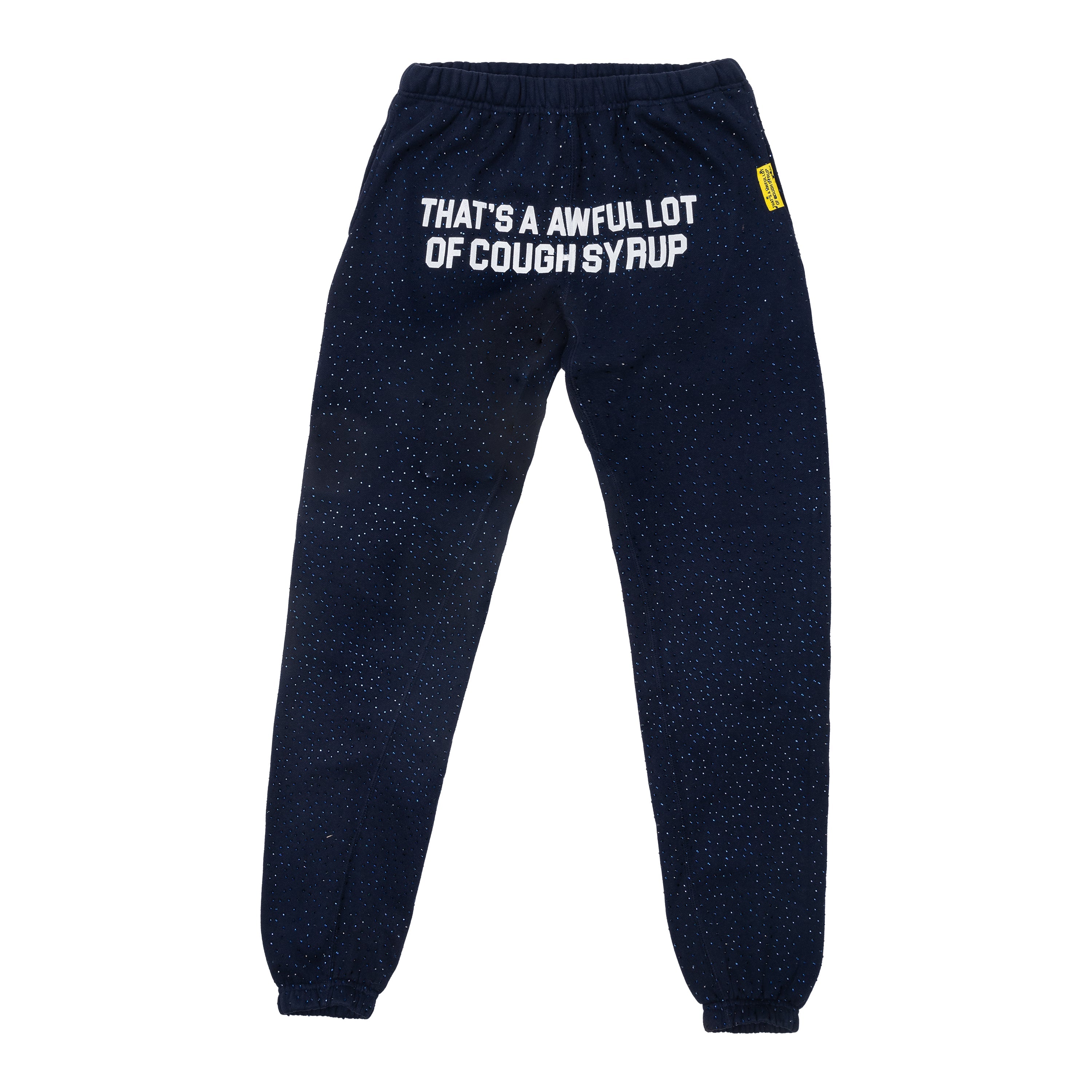 Blue Rhinestone Sweatpants By Desto Dubb