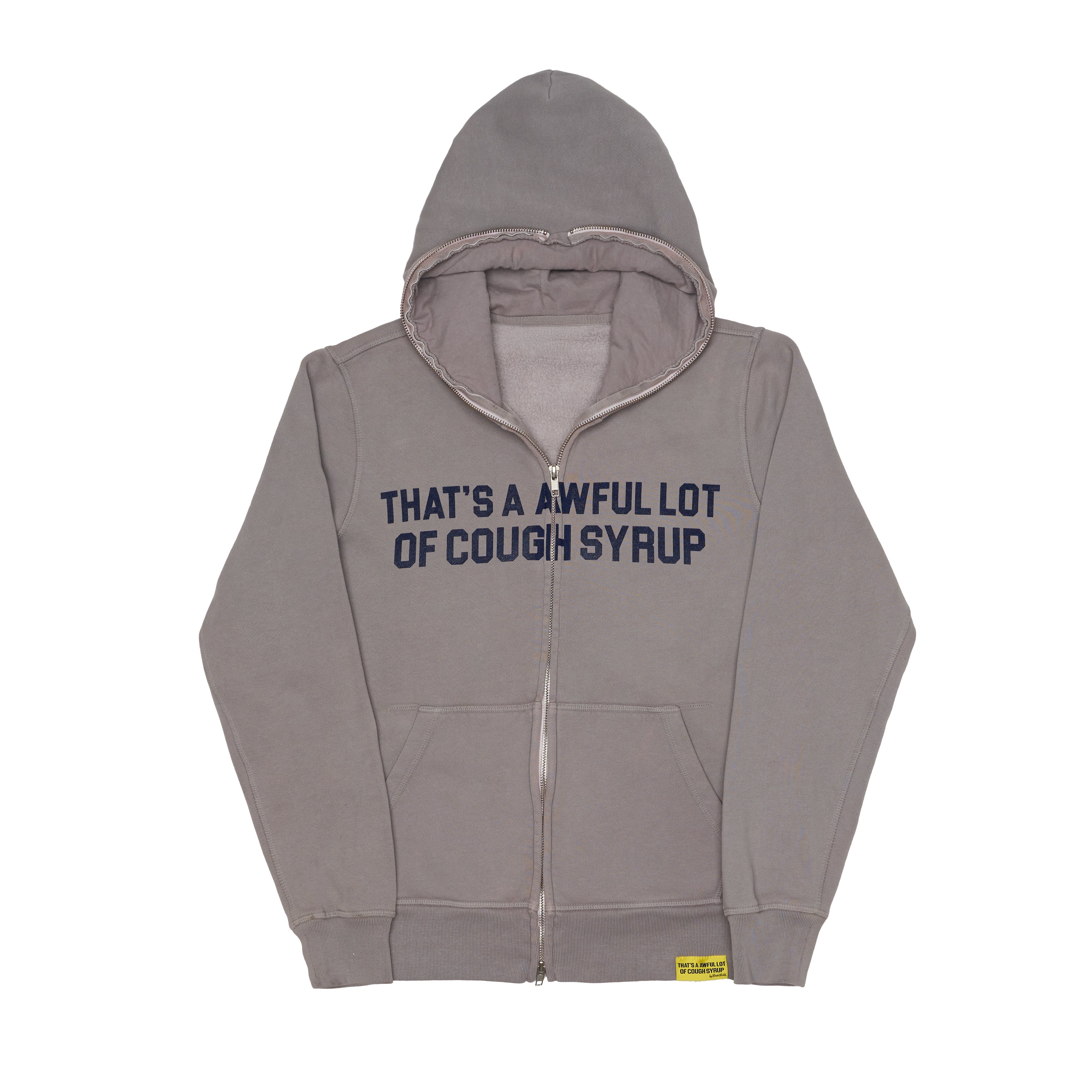 Grey & Blue Classic Zip-UP Hoodie By Desto Dubb