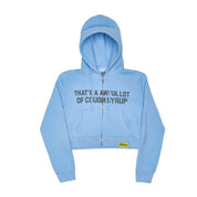 Ice Blue Women's Crop Zip Up By Desto Dubb