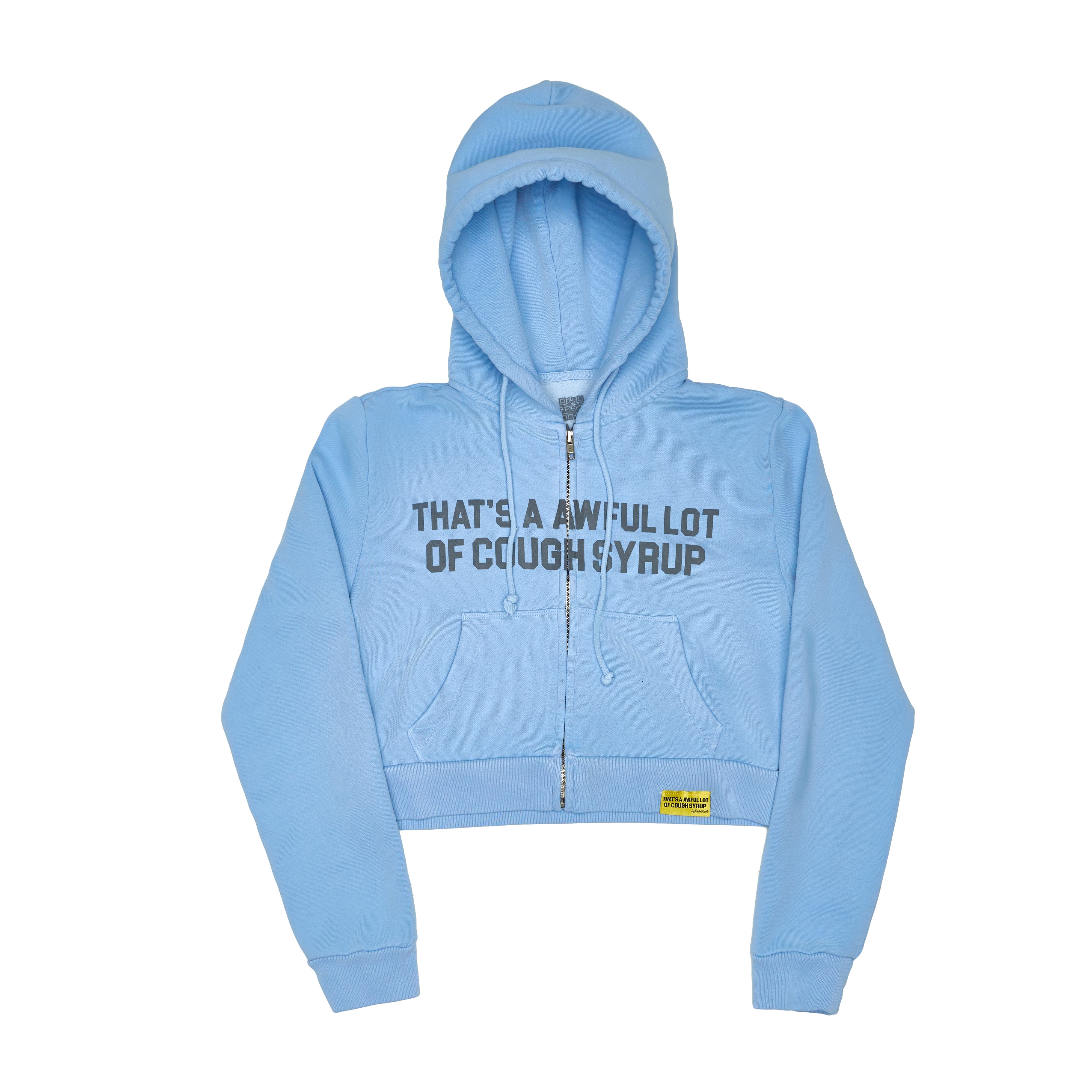 Ice Blue Women's Crop Zip Up By Desto Dubb