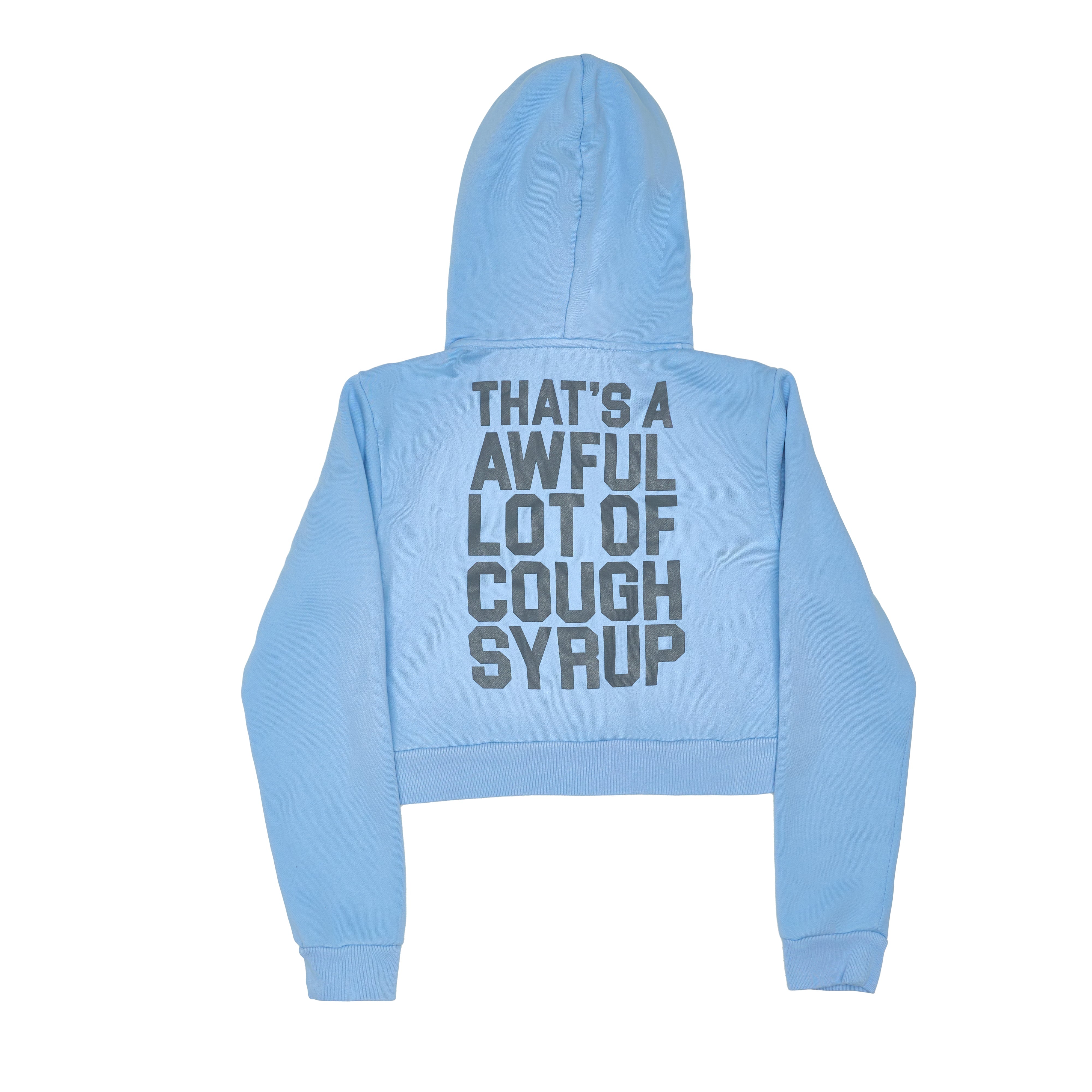 Ice Blue Women's Crop Zip Up By Desto Dubb