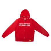 Red Rhinestone Hoodie By Desto Dubb