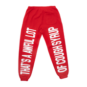 Red Rhinestone Sweatpants By Desto Dubb