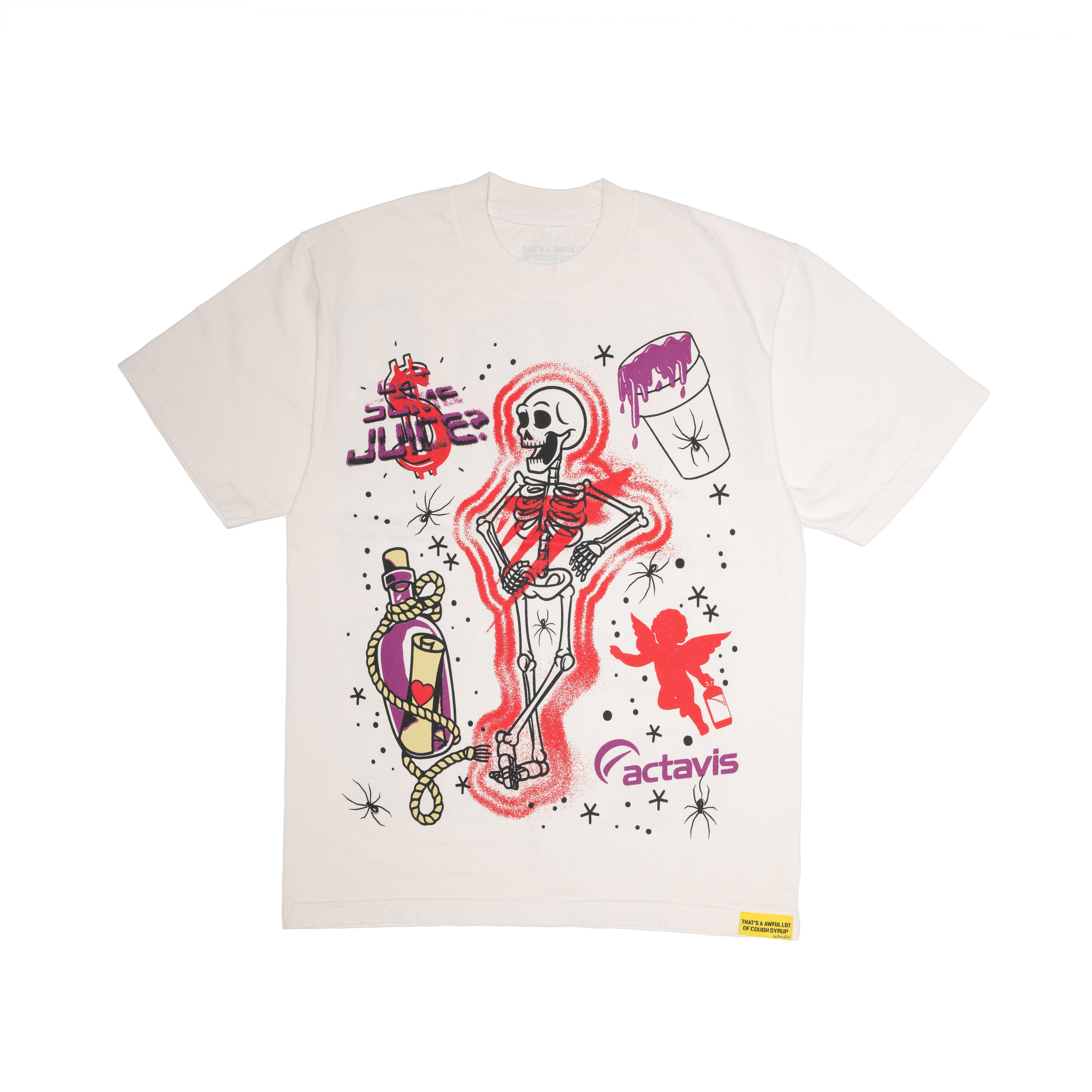 Skeleton Scrapbook T-Shirt By Desto Dubb